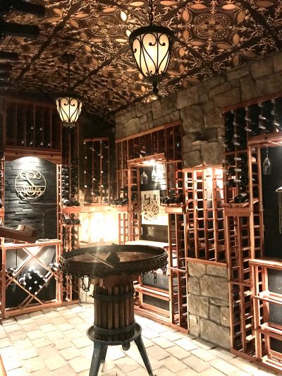 underground wine cellar