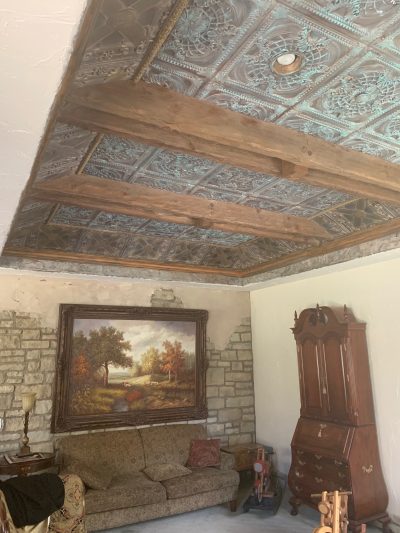 gothic ceiling tiles with curved moulding