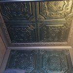 Elizabethan shield faux tin ceiling tile 24 in x 24 in dct 04 1