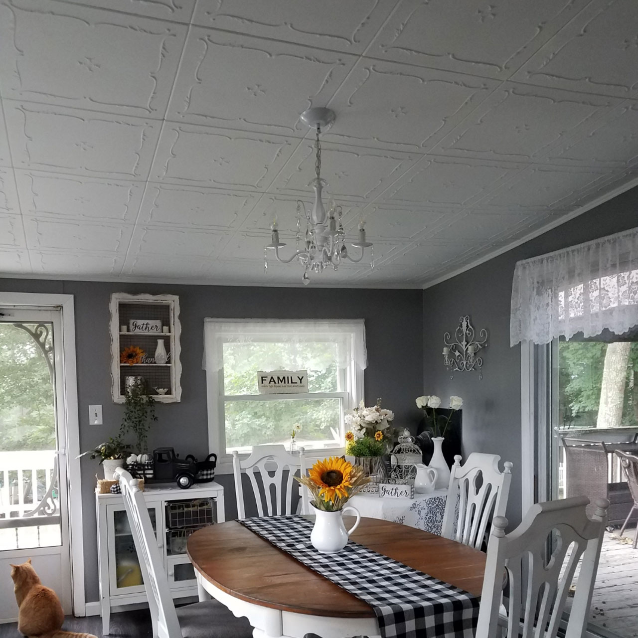 dining room ceiling makeover 