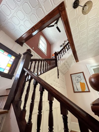 stairwell restoration of our 1896 home 