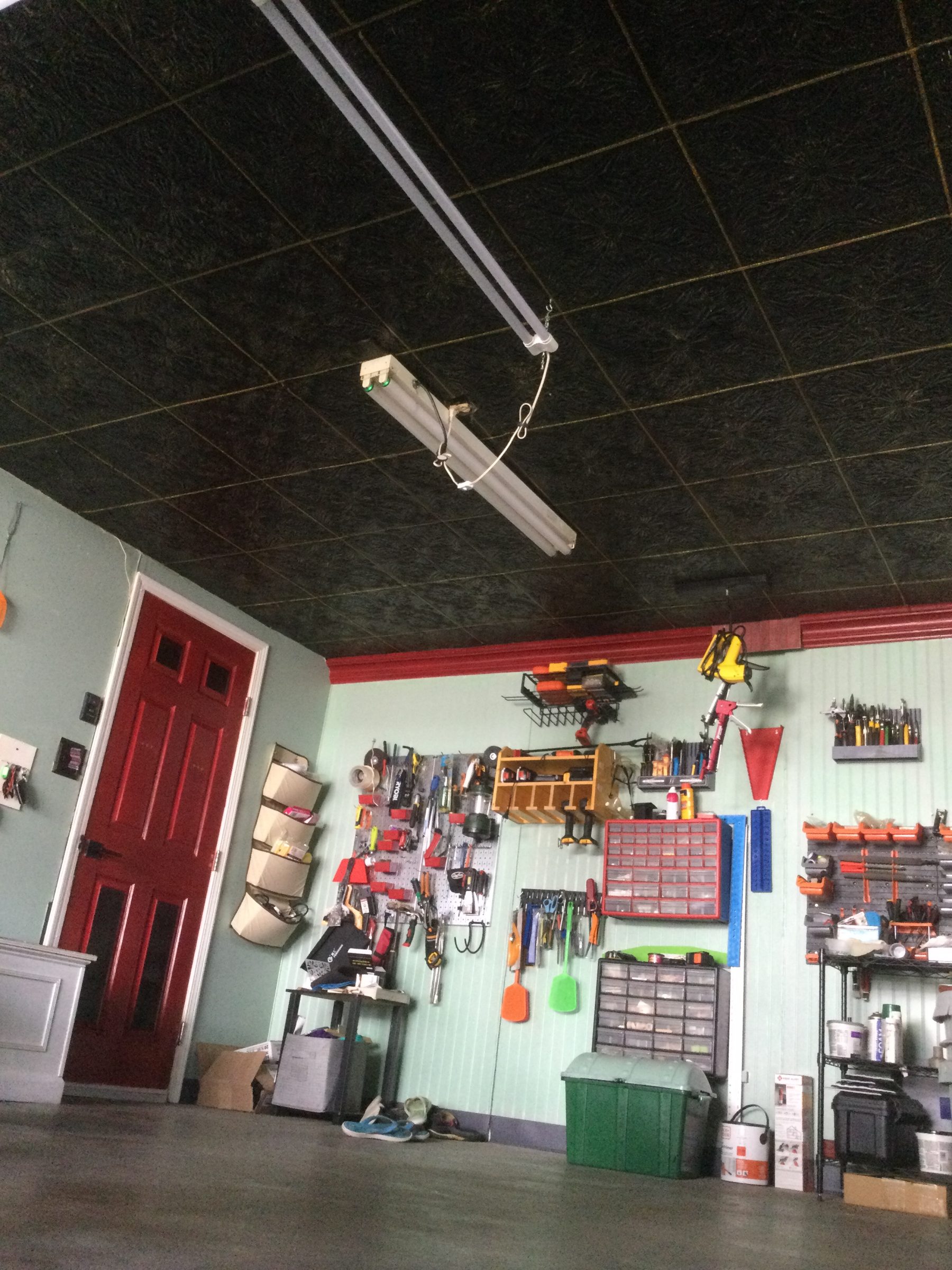 drab to fab new look for garage ceiling