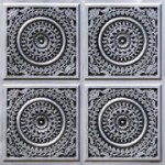Grandma's Doilies Quartet - Faux Tin Ceiling Tile - Glue up - 24"x24" - #117