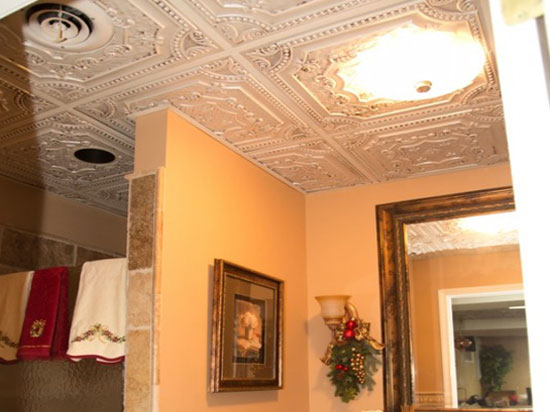 Elizabethan Shield – Faux Tin Ceiling Tile – 24″x24″ – #DCT 04