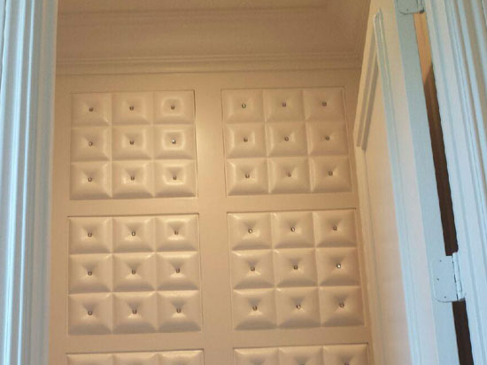 Diamonds in The Sky – Faux Leather Ceiling Tile – #DCT LRT19 - White