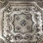 Elizabethan Shield – Faux Tin Ceiling Tile – 24″x24″ – #DCT 04 - Antique White