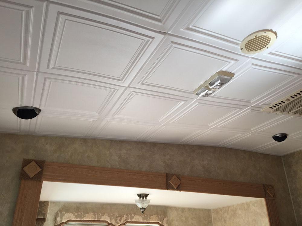 black styrofoam ceiling tiles