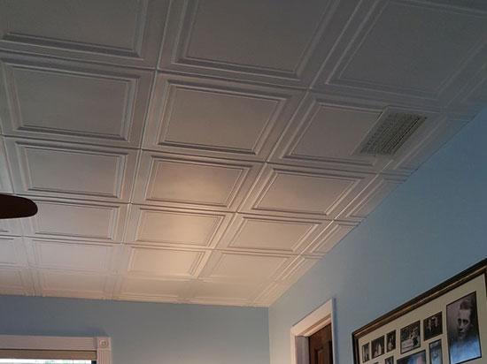 PLine Art Glue-up Styrofoam Ceiling Tile 20 in x 20 in - #R 24 - Plain White	