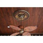 Gilded Leaves - FAD Hand Painted Ceiling Medallion - #CCMF-081