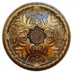 Golden Passion - FAD Hand Painted Ceiling Medallion - #CCMF-112