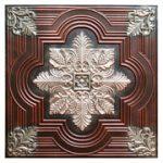 Large Snowflake - Faux Tin Ceiling Tile - 24"x24" - #206