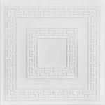 Greek Key - Styrofoam Ceiling Tile - 20"x20" - #R 21 - Plain White