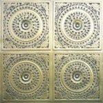 Grandma's Doilies Quartet - Faux Tin Ceiling Tile - Glue up - 24"x24" - #117