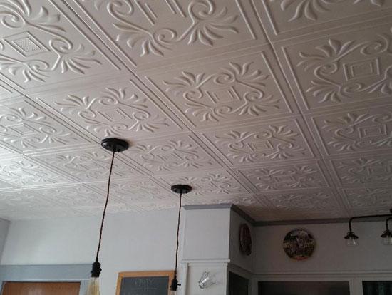 black styrofoam ceiling tiles