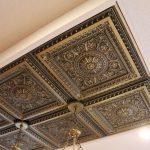 La Scala - Faux Tin Ceiling Tile - 24"x24" - #223 - Antique Brass