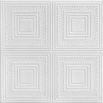Nested Squares - Styrofoam Ceiling Tile - 20"x20" - #R11 - Plain White