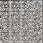Gothic Reims - Faux Tin Ceiling Tile - 24"x24" - #150 - Silver