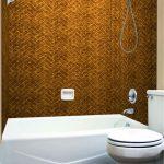 Herringbone Tile - MirroFlex - Tub and Shower Walls - Antique Bronze