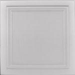 Line Art - Styrofoam Ceiling Tile - 20"x20" - #R 24 -Plain White