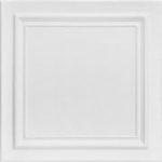 Line Art - Styrofoam Ceiling Tile - 20"x20" - #R 24 - Ultra Pure White