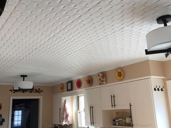 GCobblestone Styrofoam Ceiling Tile 20 in x 20 in - #R25 - Plain White
