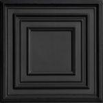 Schoolhouse - Faux Tin Ceiling Tile - 24 in x 24 in - #222 - Black