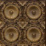 Paisley Daisies - Faux Tin Ceiling Tile - Glue up - 24 in x 24 in - #235
