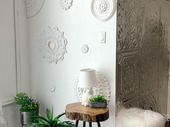 Elizabethan Shield – Tin Ceiling Tile – 24″x24″ – #2421
