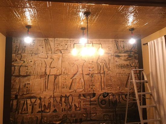 Tutankhamun’s Tomb – Tin Ceiling Tile – 24″x24″ – #2493