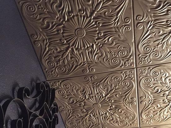 Spanish Silver Styrofoam Ceiling Tile 20 in x 20 in – #R139