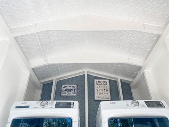 Granny’s Pinwheel Quilt Glue-up Styrofoam Ceiling Tile 20 in x 20 in – #R55