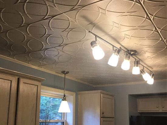 Circles and Stars Glue-up Styrofoam Ceiling Tile 20 in x 20 in – #R82